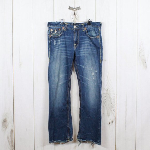 True Religion Other - TRUE RELIGION Embroidered Seam Bootcut Jeans Sz 38